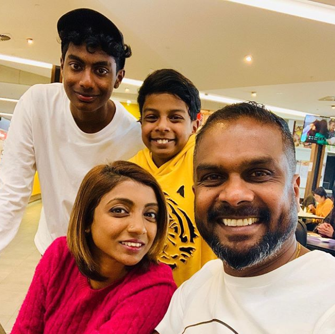 2018 'MasterChef Australia' winner Sashi Cheliah with wife Rabicca and sons Marcus and Ryan