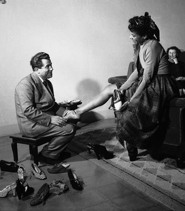 Ο Σαλβατόρε Φεραγκάμο με την χορεύτρια Κάθρην Ντούνχαμ στην Φλωρεντία το 1950.