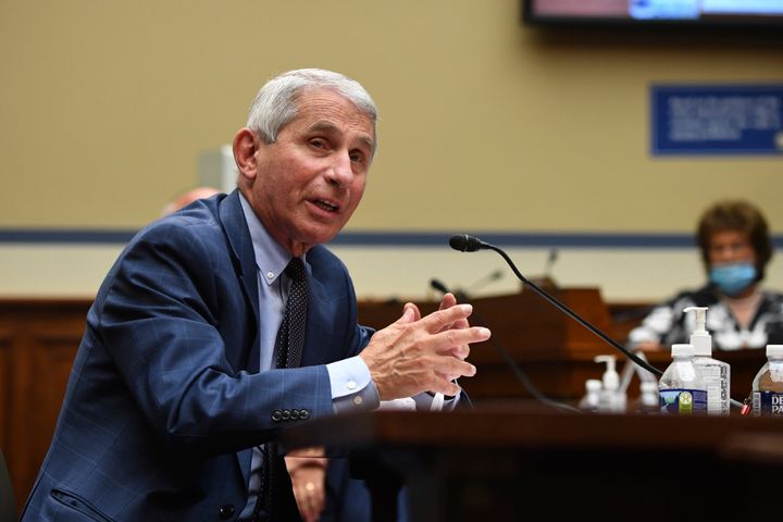 Dr. Anthony Fauci, seen in July, said that AstraZeneca’s decision to pause global trials of its experimental coronavirus vaccine was unfortunate but not an uncommon safety precaution in a vaccine development process.