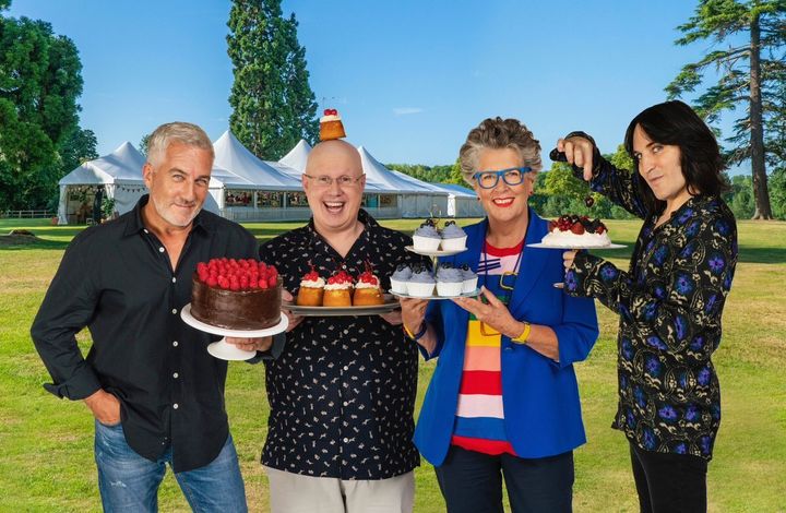 Prue with the rest of the Bake Off team