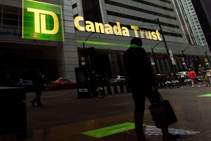 A TD Canada Trust branch is shown in the financial district in Toronto on Aug. 22, 2017.