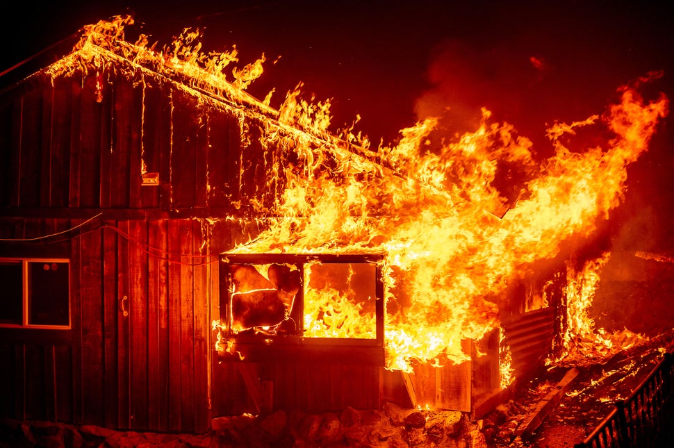 Many homes were incinerated in the Butte County hamlet of Berry Creek, with a population of 525 people. 