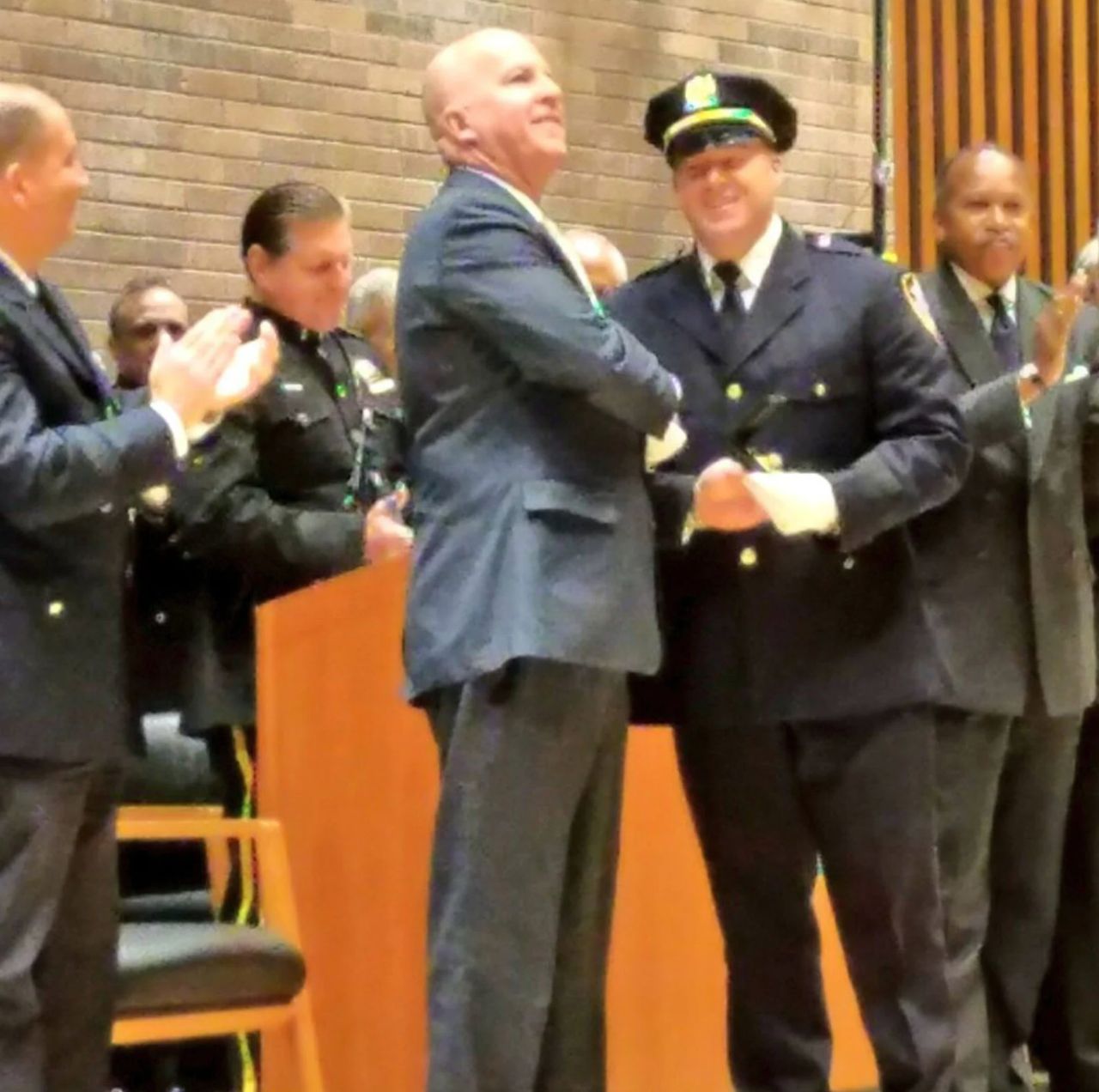 O’Neill and McCormack after his promotion to deputy chief in 2017. (NYPD)