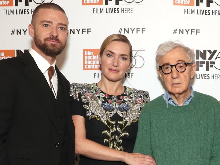 “It’s unbelievable to me now how those men were held in such high regard, so widely in the film industry and for as long as they were,” said Winslet, center, with Allen, right.