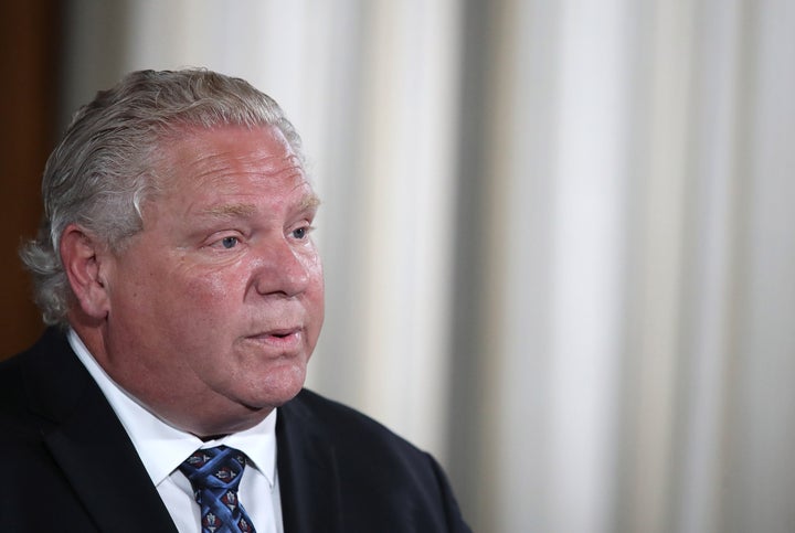 Premier Doug Ford at his daily press briefing on June 23, 2020.