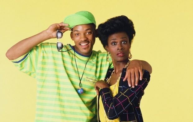Will Smith y la actriz Janet Hubert, la primera tía Viv de 'El príncipe de Bel-Air'.