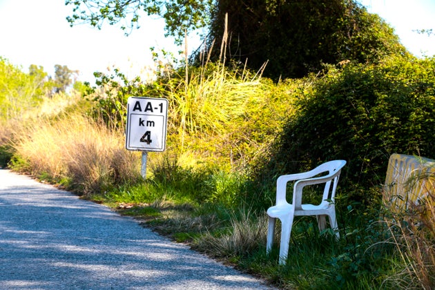 Silla vac&iacute;a utilizada por una prostituta en las inmediaciones de