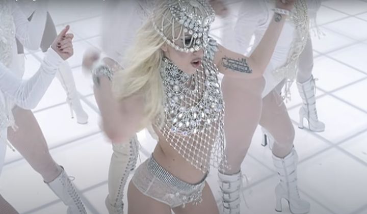 Lady Gaga in the Bad Romance music video