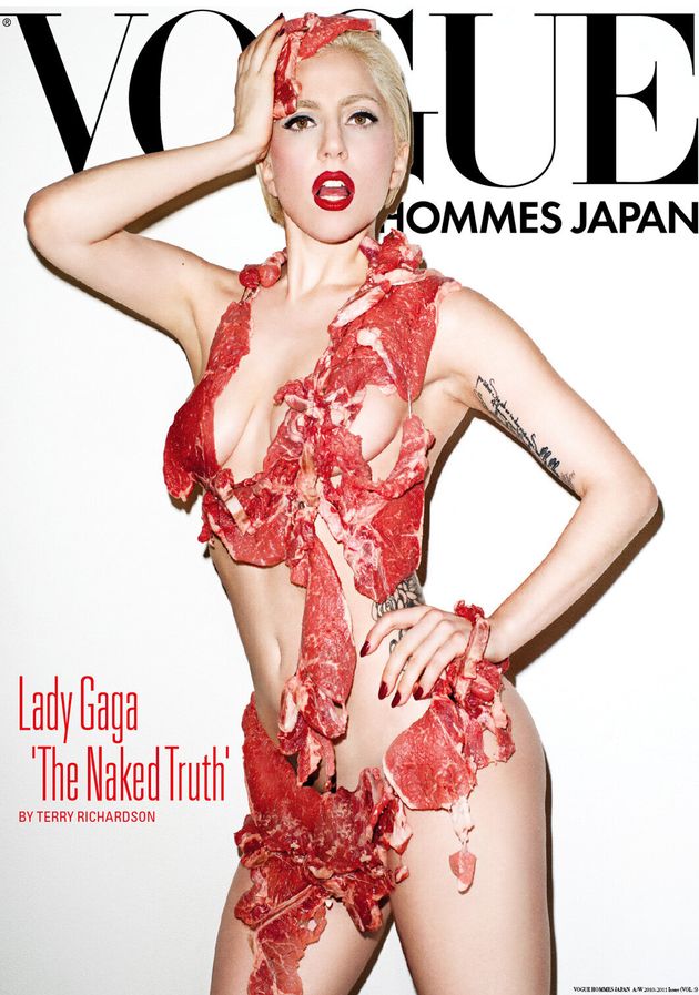 Gaga on the cover of Vogue Hommes Japan