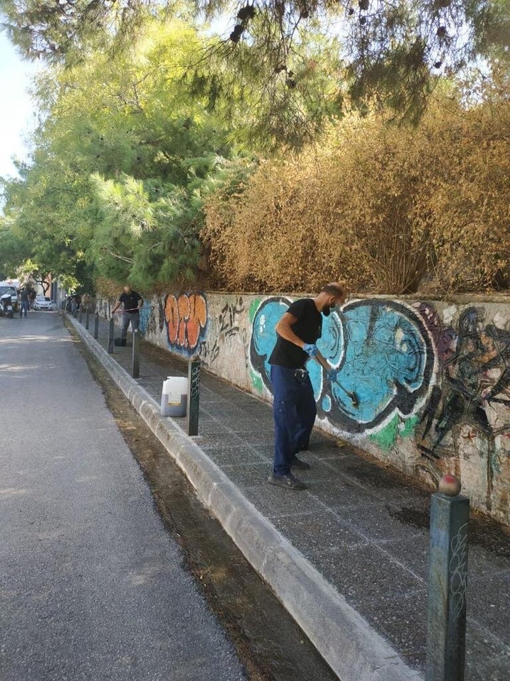 Επιχείρηση αντιγκράφιτι από τον δήμο Αθηναίων