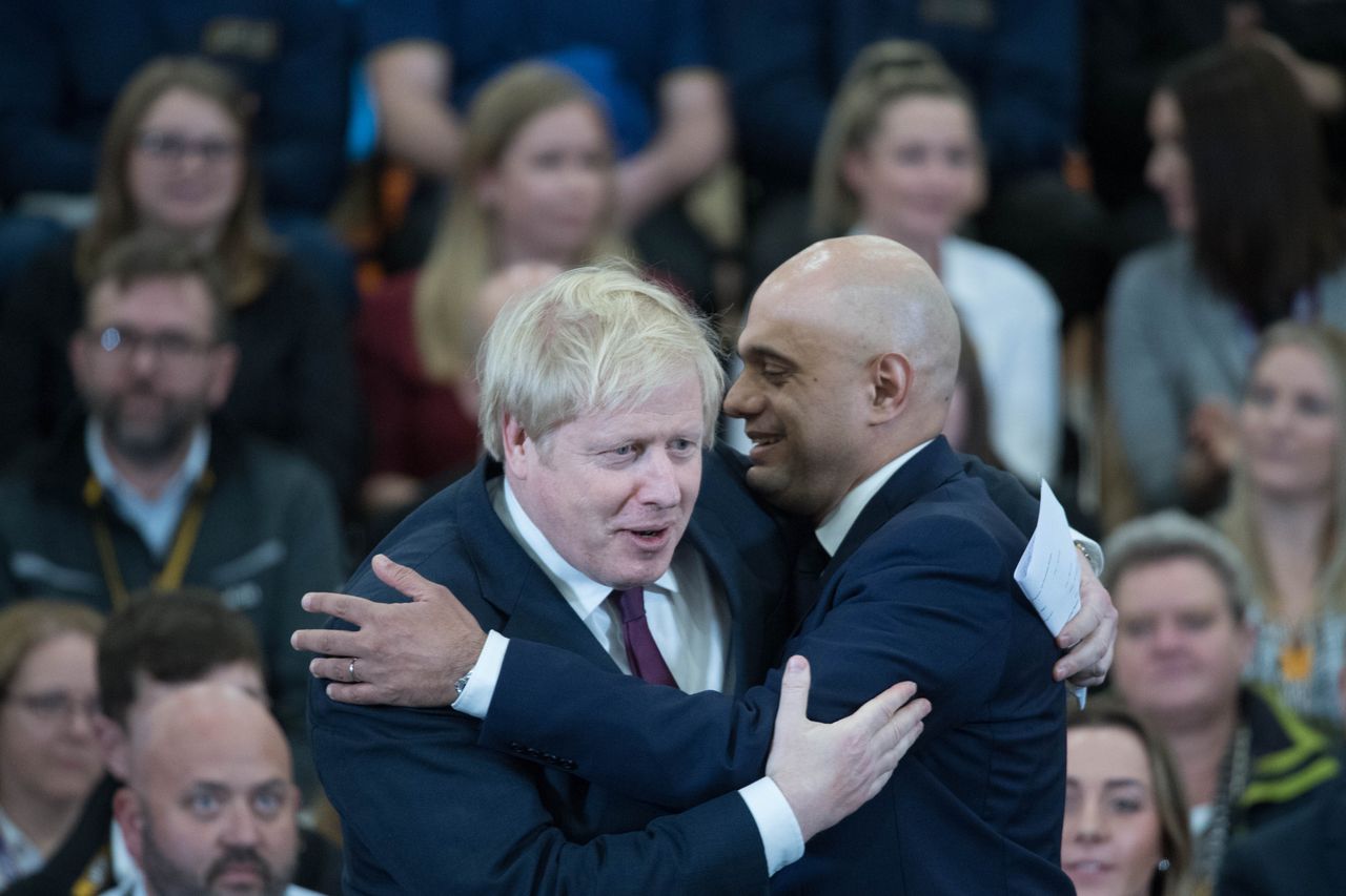 Johnson and Javid during December's election campaign