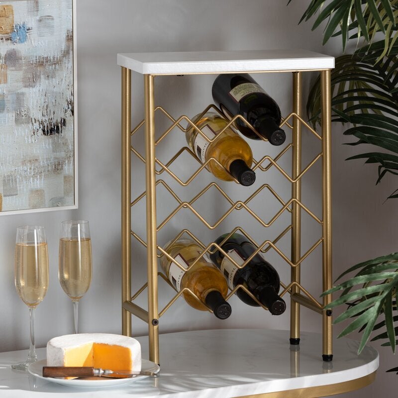 Wine rack on discount counter