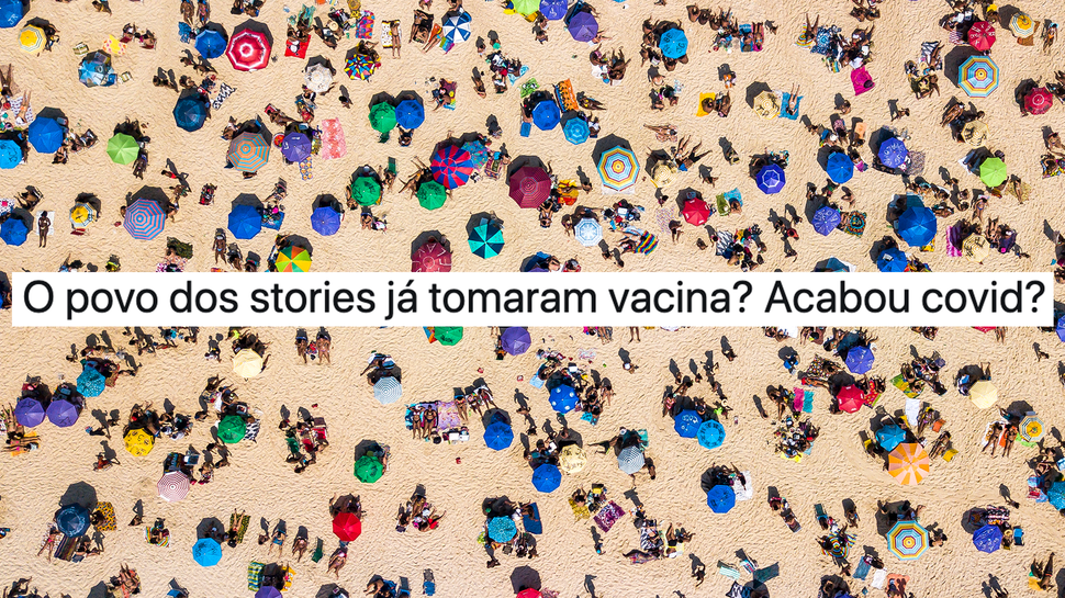 Imagens de praia lotada no feriado com comentário do Twitter sobre a pandemia do novo coronavírus