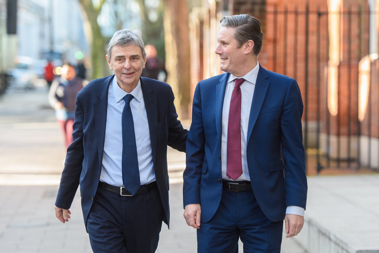 Outgoing Unite general secretary Dave Prentis endorsing Starmer earlier this year for Labour leader.