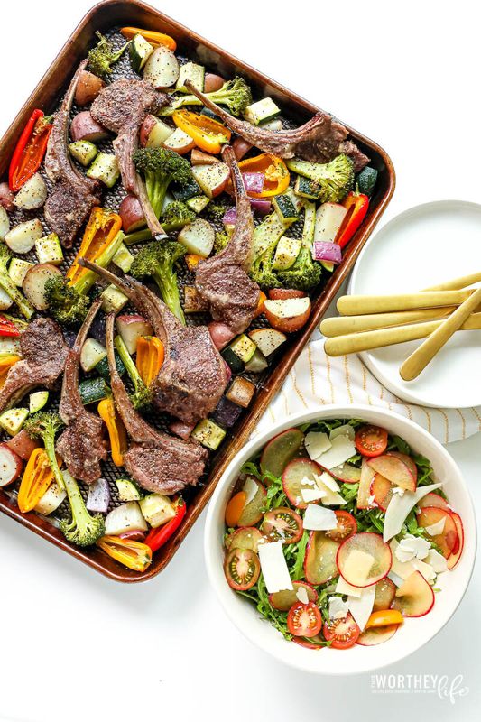 Aussie Lamb Sheet Pan Dinner from This Worthey Life