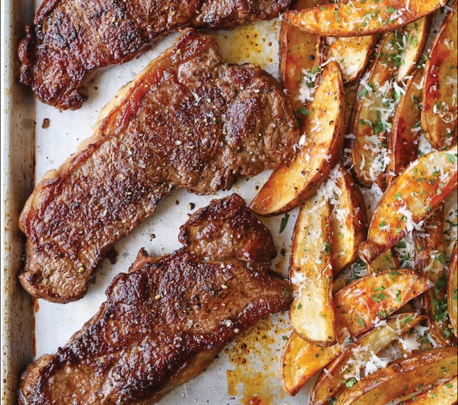 Sheet Pan Steak and Fries from Damn Delicious