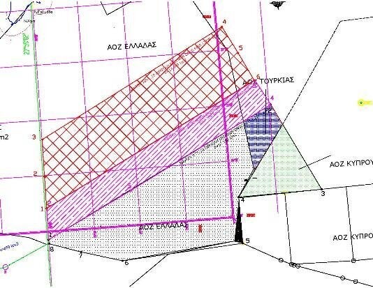 Σχήμα 6: Όρια NAVTEX 1093/20 (κόκκινο χρώμα) 