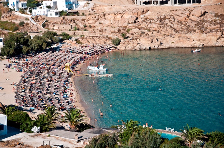 Super Paradise. Mykonos. Cyclades. Greek Island. Greece. (Photo by: Francesca Martucci/REDA&CO/Universal Images Group via Getty Images)