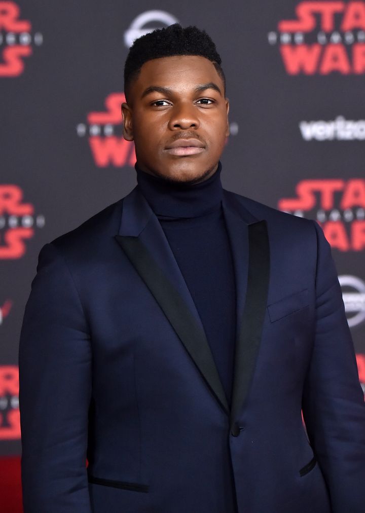 John Boyega attends the premiere of "Star Wars: The Last Jedi" on Dec. 9, 2017 in Los Angeles.&nbsp;