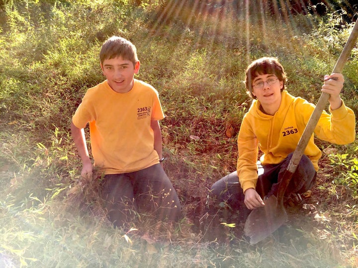 Luke Marston (left) and Joshua Nichols are rallying their neighbors in Newport News, Virginia, to make the city more habitable for bees and other pollinators.