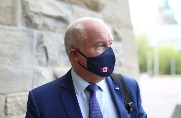 Conservative Party of Canada leader Erin O'Toole on Parliament Hill in August.