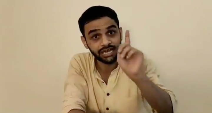 Umar Khalid's video recorded before his arrest.