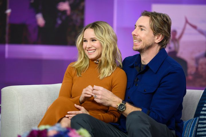 Kristen Bell and Dax Shepard pictured on the "Today" show on Feb. 25, 2019. 