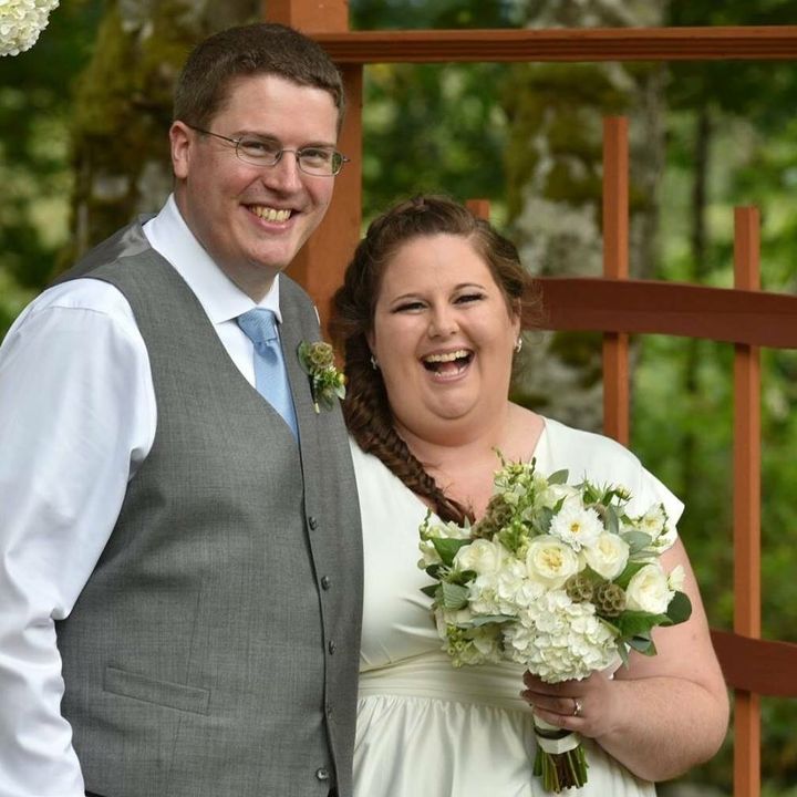 The author and her husband, Ian, at their wedding in 2015.