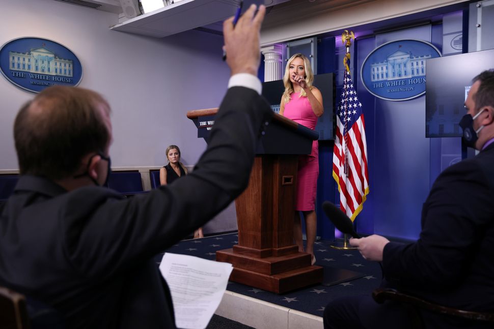 McEnany holds the daily briefing at the White House on Sept. 9, 2020.