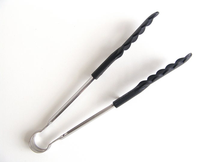 If you do go the tongs route, consider rubberized options, as they grip to objects easier.