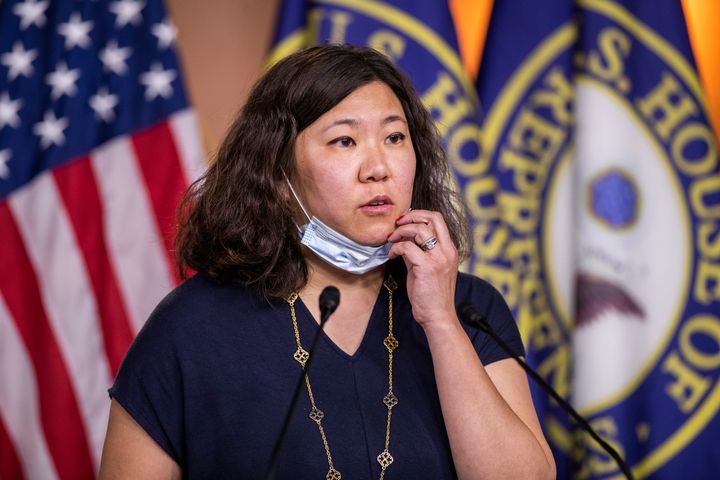 Rep. Grace Meng, D-N.Y. speaks during a news conference on Capitol Hill, Wednesday, May 27, 2020, in Washington. (AP Photo/Manuel Balce Ceneta)
