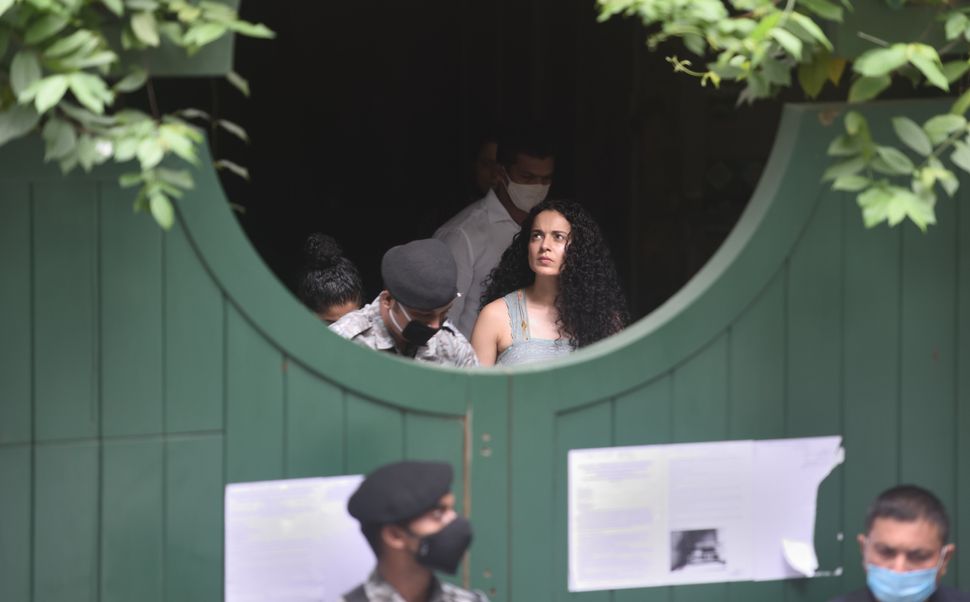 Kangana Ranaut visits her Pali hill office a day after BMC demolished the building citing illegal construction as the reason on September 10, 2020 in Mumbai.