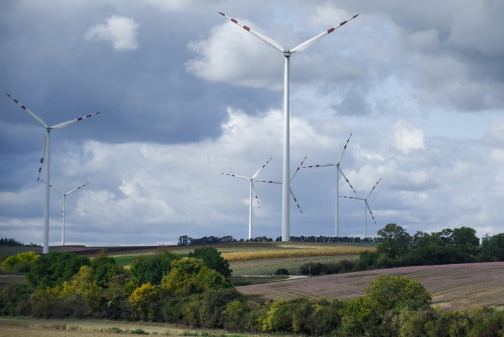 Wind turbines are seen on the outskirts of Vienna. Agriculture Minister Elisabeth Koestinge emphasized in an article published Thursday the importance of "understanding our environment and our natural resources."