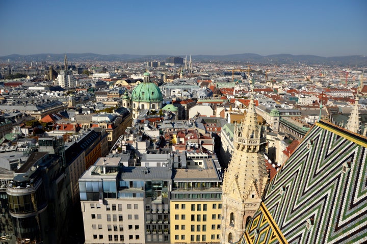 Austria's capital of Vienna is pictured. The country's agriculture minister has issued a correction to President Trump's claim that its people live in "forest cities" that have exploding trees, saying its ability to mitigate forest fires comes down to "taking climate change seriously."