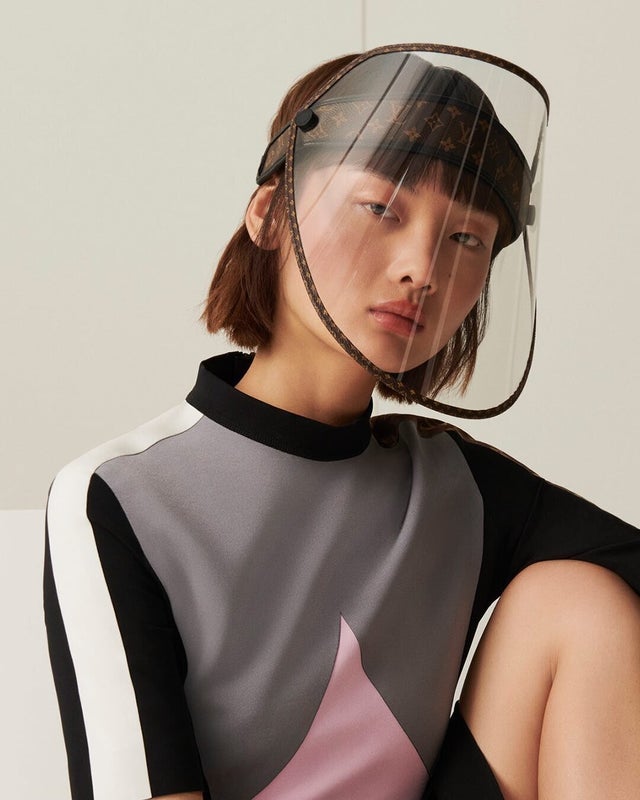 The Louis Vuitton protective visor will be available for purchase in select stores starting in early November.