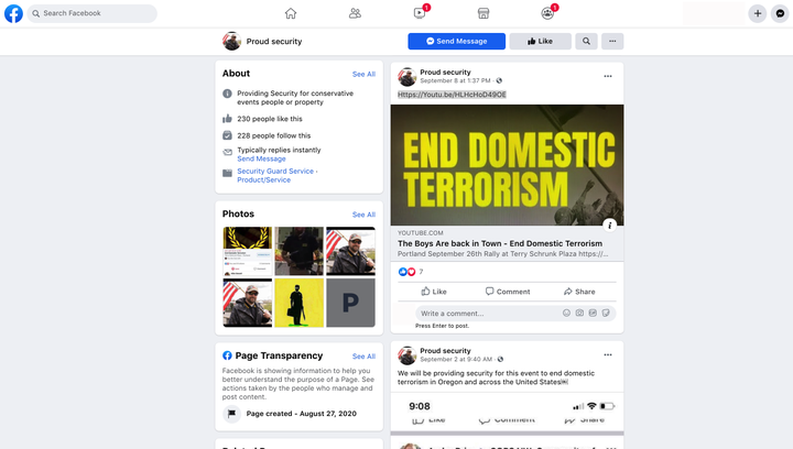 A Facebook page promoting a neo-fascist Proud Boys rally scheduled for Sept. 26 in Portland included a propaganda video for t