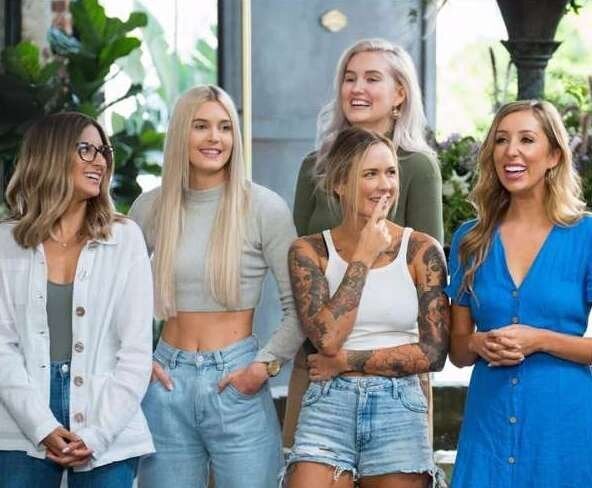 'The Bachelor Australia' contestant Irena Srbinovska (L) talks about what the contestants eat in the mansion