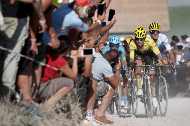 Lors de la 18e étape du Tour de France entre Méribel et La Roche-sur-Foron, le 17 septembre 2020.