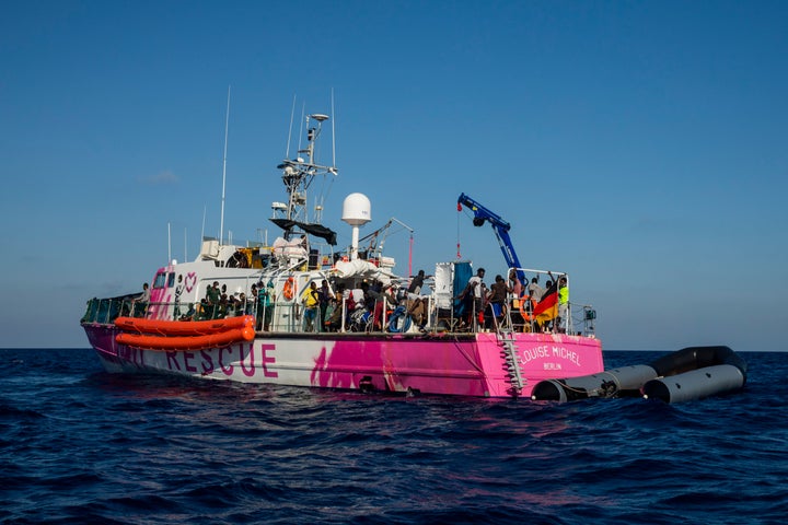 Banksy revealed in August that he'd funded a rescue boat, called the Louise Michel, that has since picked up several groups o