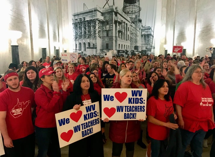 West Virginia teachers went on strike in 2019 to protest an education bill in the state legislature. A year earlier, a prior strike touched off a wave of teacher protests across the country. The activism among the educators has helped fuel progressive efforts to diminish the Republican hold on the state.