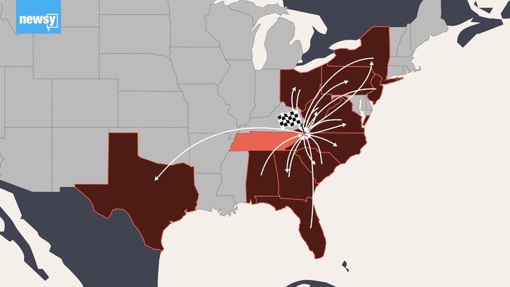 A Newsy analysis of Twitter data found that fans traveled from far and wide for the NASCAR All-Star Race at Bristol Motor Spe