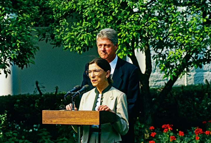 Newly confirmed by the Senate Judiciary Committee as associate justice of the Supreme Court, Ruth Bader Ginsburg addresses th
