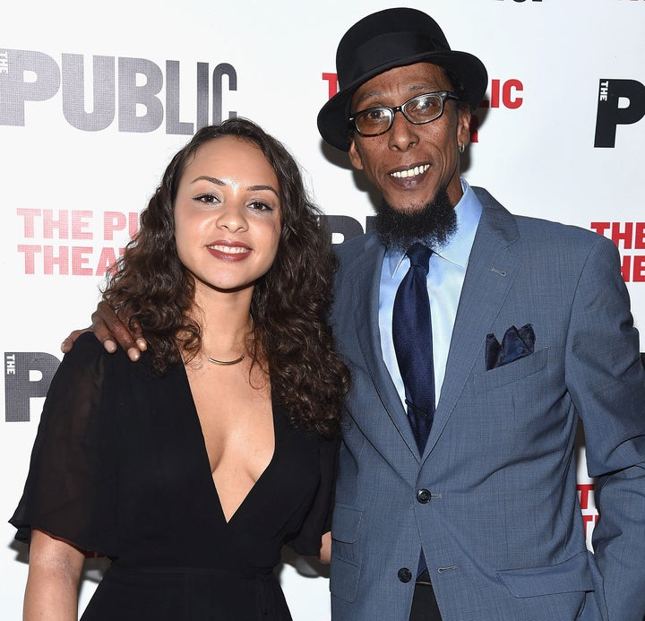 Jasmine Cephas Jones and Ron Cephas Jones attend the "Head of Passes" opening night celebration at The Public Theater on Marc