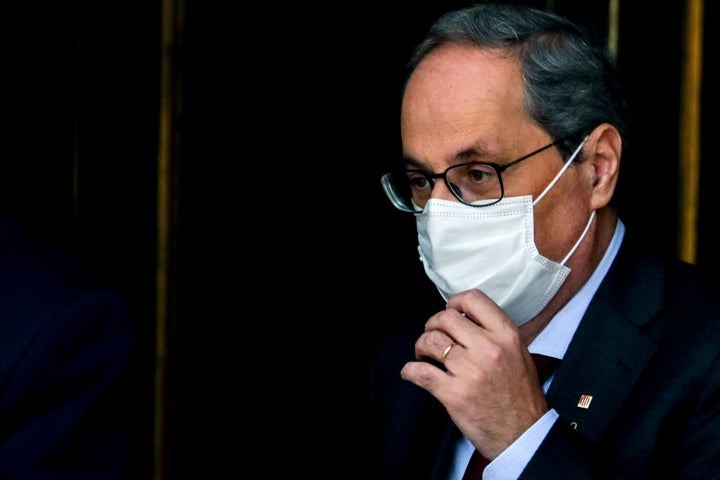 Quim Torra, el 17 de septiembre de 2020 (AP Photo/Manu Fernandez)