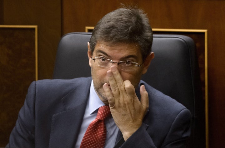 El exministro popular de Justicia, Rafael Catalá, en el Congreso en noviembre de 2014.