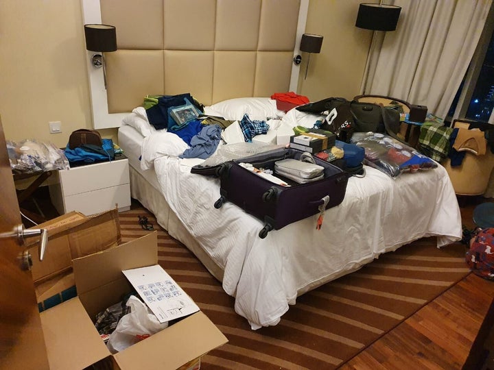 After a two-week journey and $50,000 spent in tickets, Rinnie Nelson arrived in Perth for 14 days of hotel quarantine.