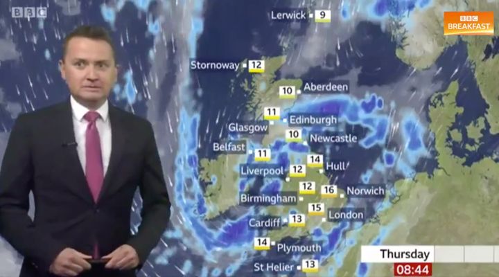 BBC weather forecaster Matt Taylor