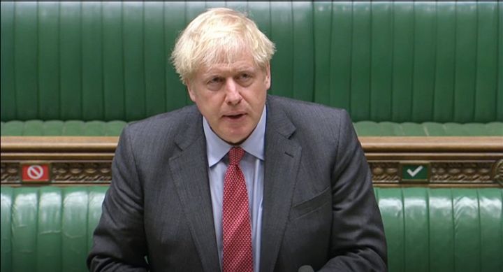 Prime Minister Boris Johnson making a statement to MPs in the House of Commons on the latest situation with the coronavirus pandemic.