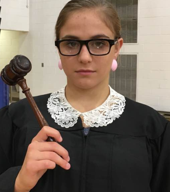 Ava Farquhar dresses up as Ginsburg.