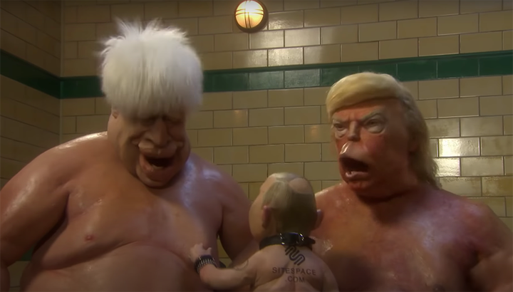 Johnson, Trump and Putin featured in a trailer released last week